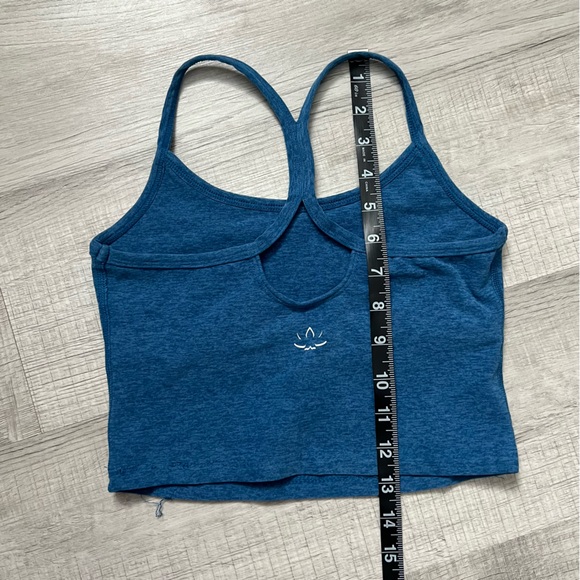 BEYOND YOGA Spacedye Slim Racerback Cropped Tank XS Blue - Picture 11 of 13